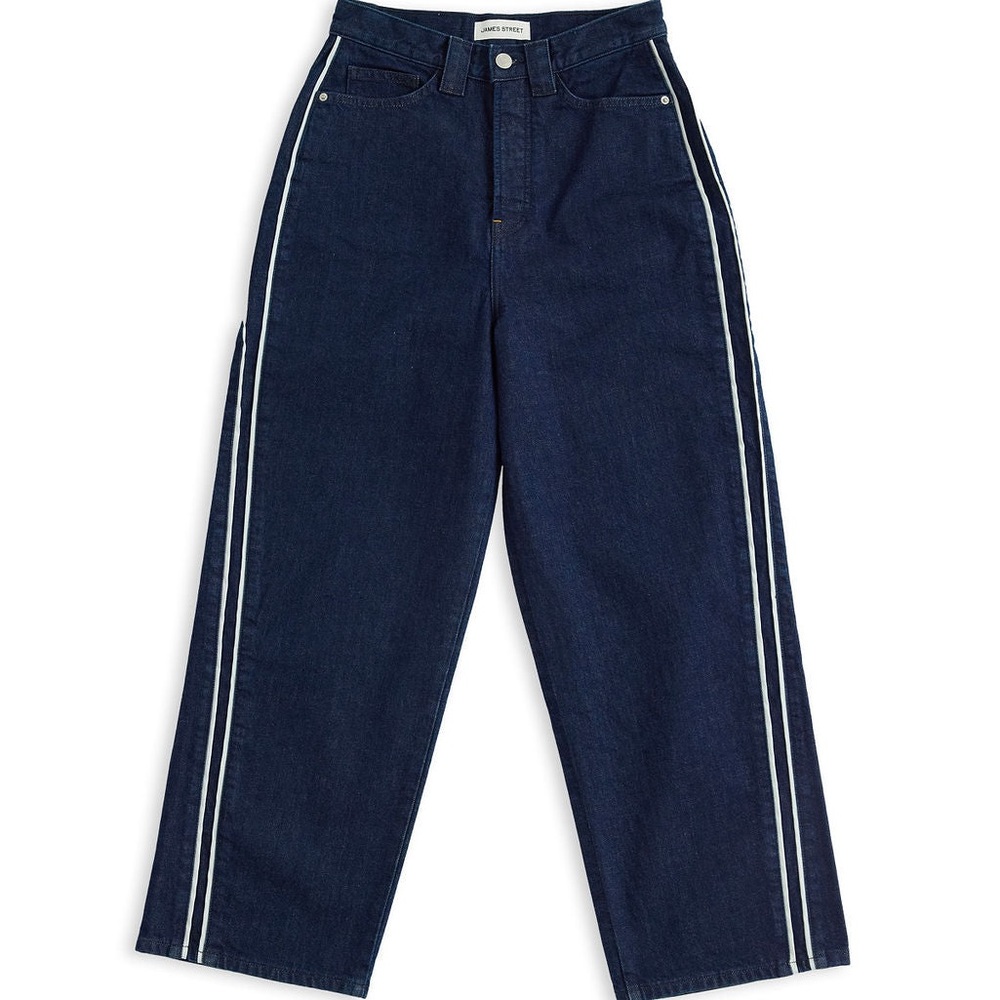 Pinstripe Track Denim